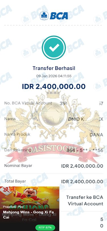 BUKTI JACKPOT OASISTOGEL