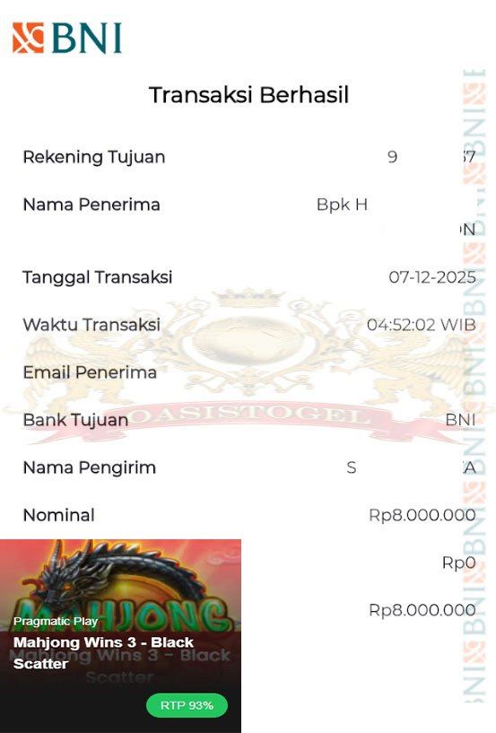 BUKTI JACKPOT OASISTOGEL