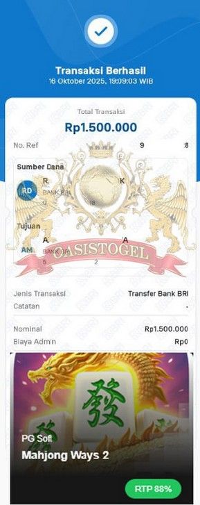 BUKTI JACKPOT OASISTOGEL