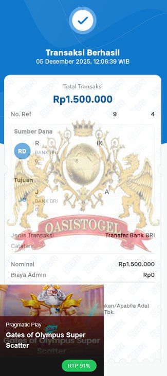 BUKTI JACKPOT OASISTOGEL