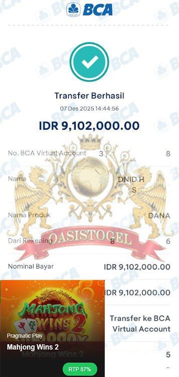 BUKTI JACKPOT OASISTOGEL