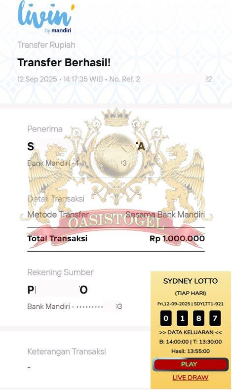 BUKTI JACKPOT OASISTOGEL