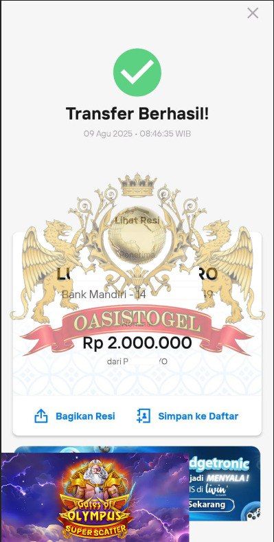 BUKTI JACKPOT OASISTOGEL