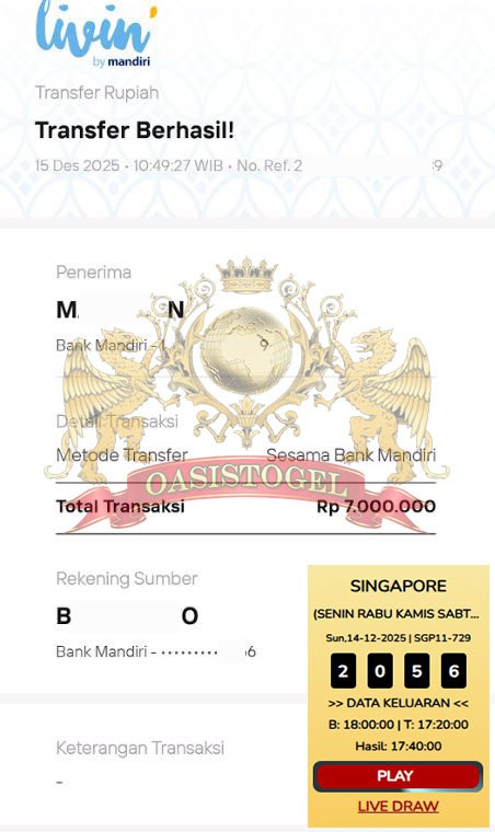 BUKTI JACKPOT OASISTOGEL