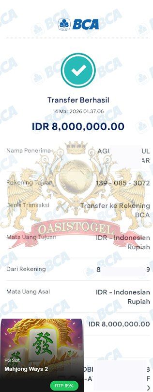 BUKTI JACKPOT OASISTOGEL