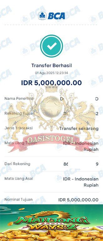 BUKTI JACKPOT OASISTOGEL