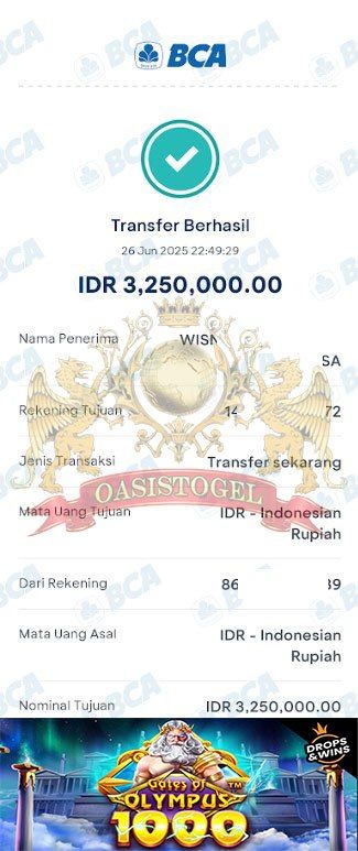BUKTI JACKPOT OASISTOGEL