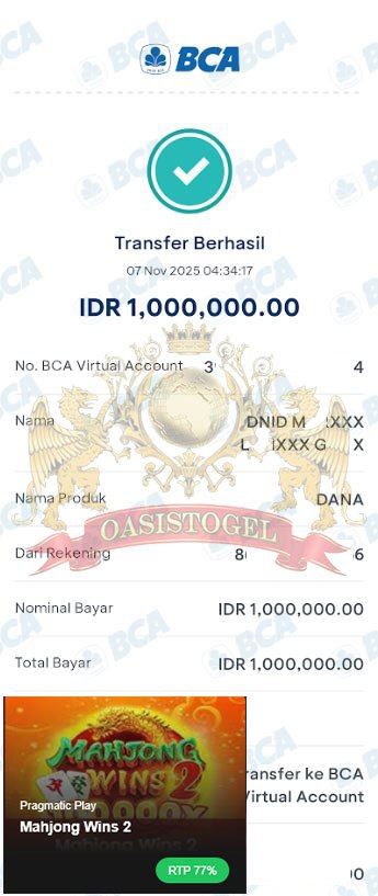 BUKTI JACKPOT OASISTOGEL