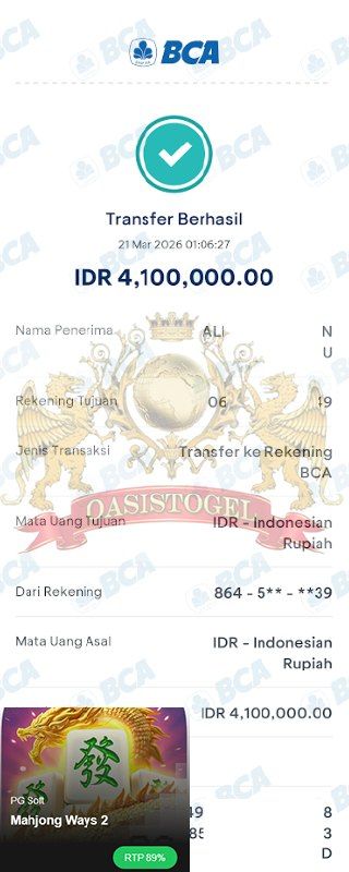 BUKTI JACKPOT OASISTOGEL