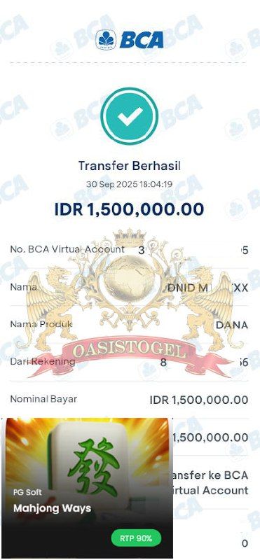 BUKTI JACKPOT OASISTOGEL