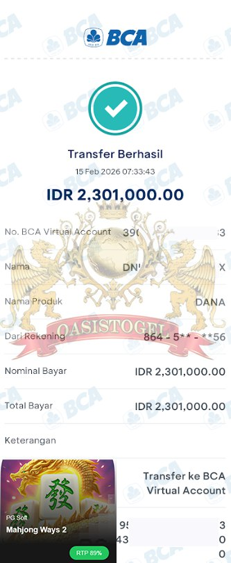 BUKTI JACKPOT OASISTOGEL