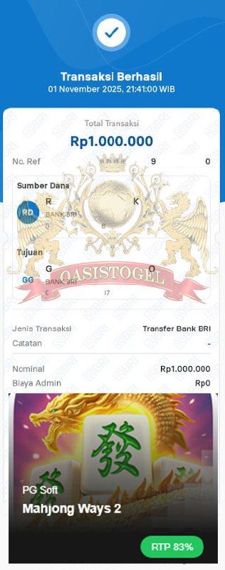 BUKTI JACKPOT OASISTOGEL