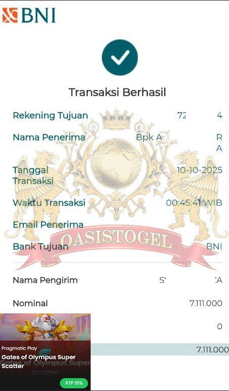 BUKTI JACKPOT OASISTOGEL