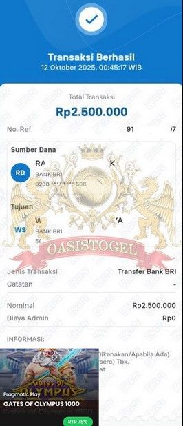 BUKTI JACKPOT OASISTOGEL