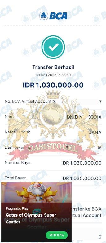 BUKTI JACKPOT OASISTOGEL