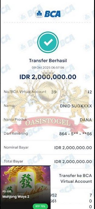 BUKTI JACKPOT OASISTOGEL