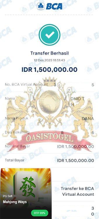 BUKTI JACKPOT OASISTOGEL