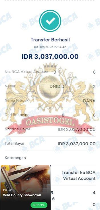 BUKTI JACKPOT OASISTOGEL