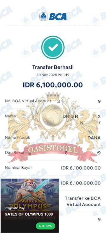 BUKTI JACKPOT OASISTOGEL