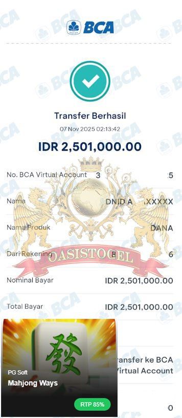 BUKTI JACKPOT OASISTOGEL