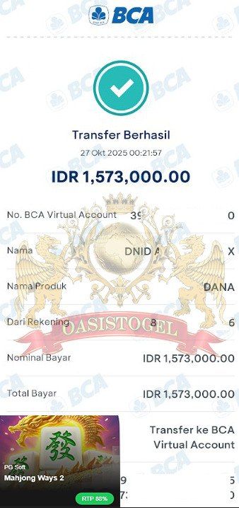 BUKTI JACKPOT OASISTOGEL