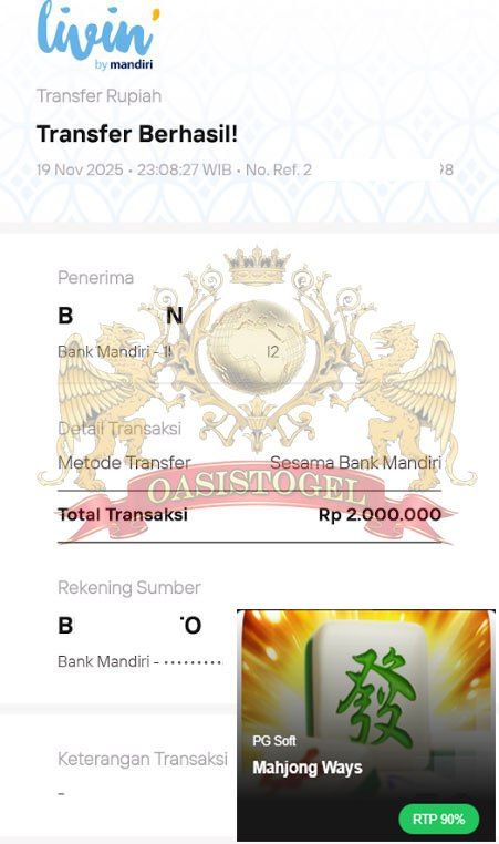 BUKTI JACKPOT OASISTOGEL