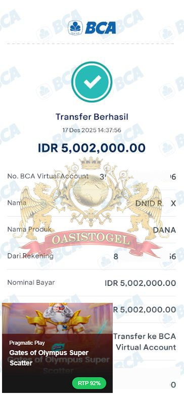 BUKTI JACKPOT OASISTOGEL