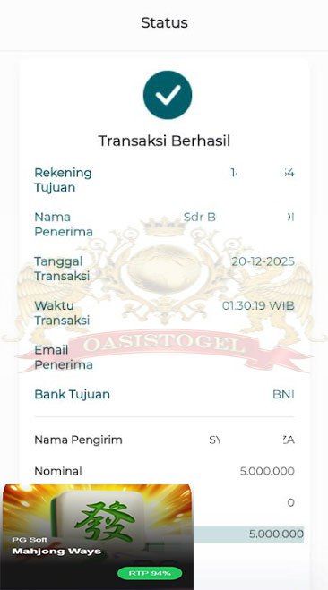 BUKTI JACKPOT OASISTOGEL