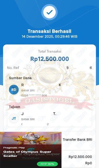 BUKTI JACKPOT OASISTOGEL