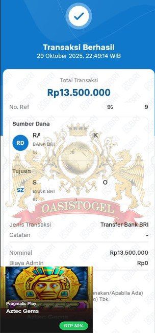 BUKTI JACKPOT OASISTOGEL