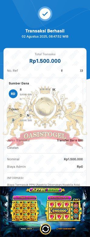 BUKTI JACKPOT OASISTOGEL