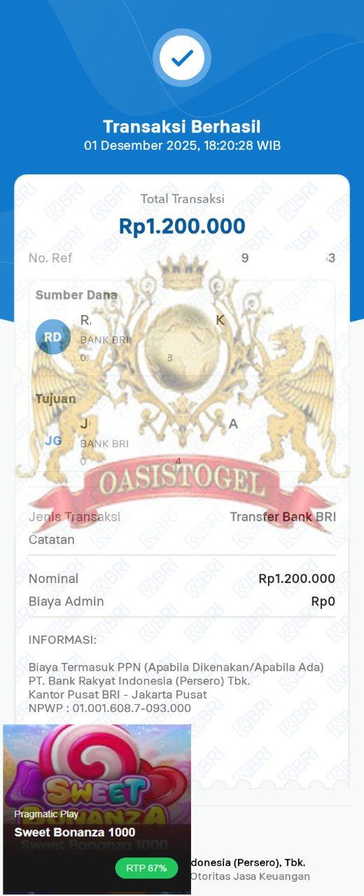 BUKTI JACKPOT OASISTOGEL