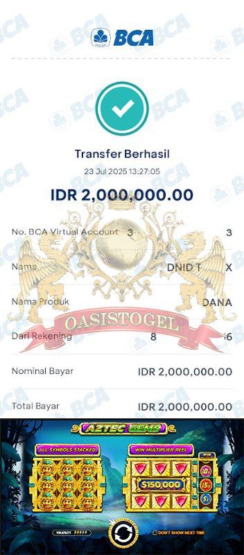 BUKTI JACKPOT OASISTOGEL