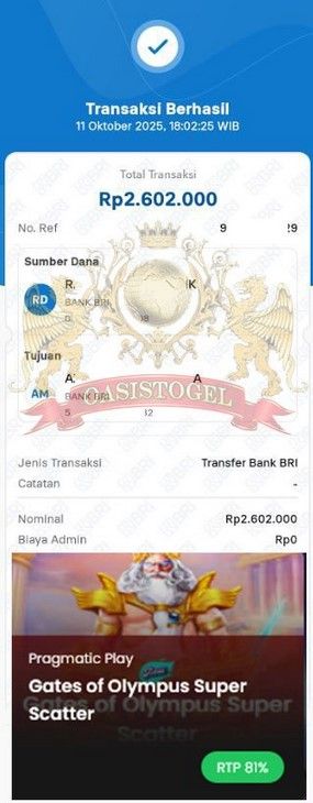 BUKTI JACKPOT OASISTOGEL