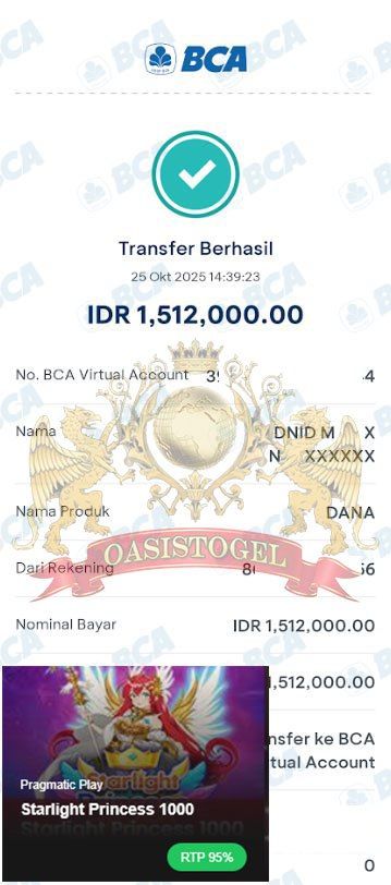 BUKTI JACKPOT OASISTOGEL