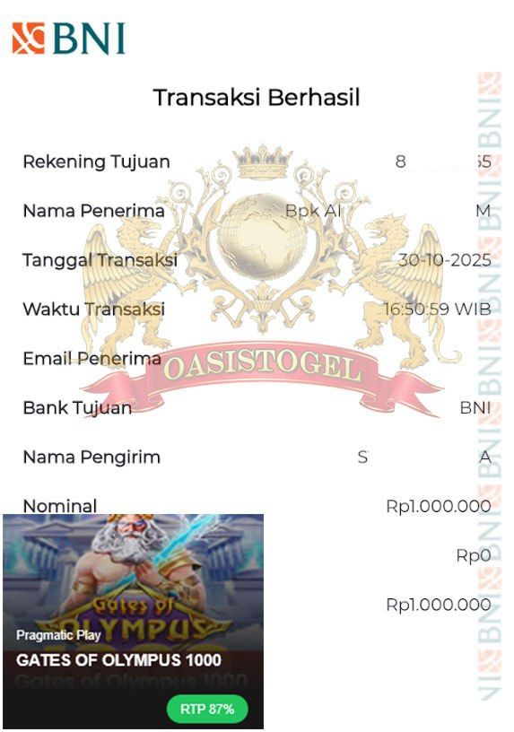 BUKTI JACKPOT OASISTOGEL