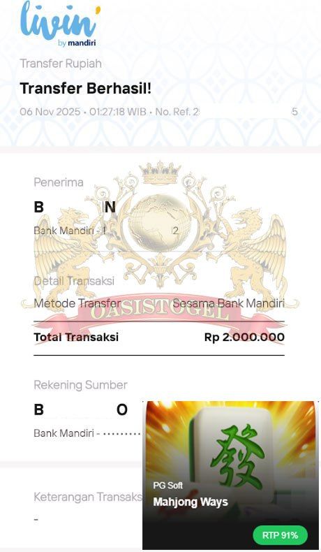 BUKTI JACKPOT OASISTOGEL