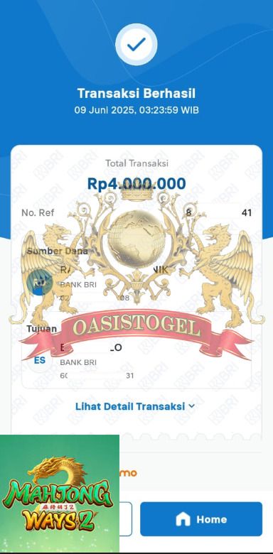 BUKTI JACKPOT OASISTOGEL