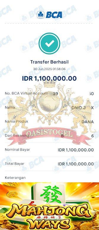 BUKTI JACKPOT OASISTOGEL