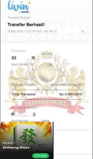 BUKTI JACKPOT OASISTOGEL