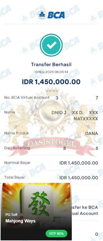 BUKTI JACKPOT OASISTOGEL