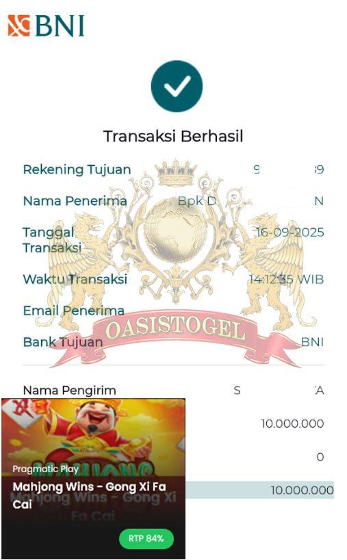 BUKTI JACKPOT OASISTOGEL