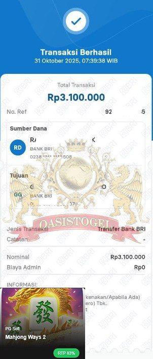 BUKTI JACKPOT OASISTOGEL