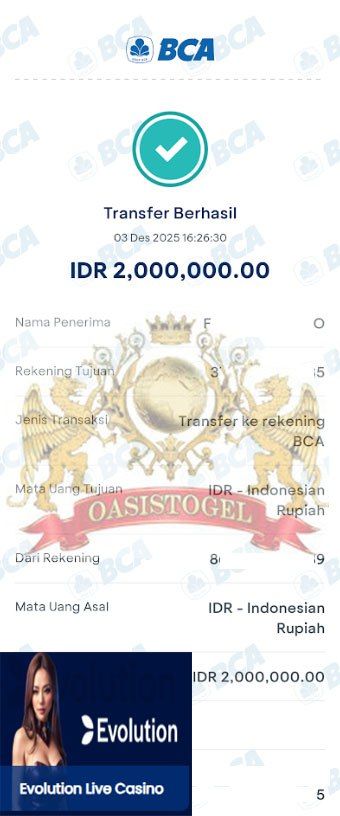 BUKTI JACKPOT OASISTOGEL