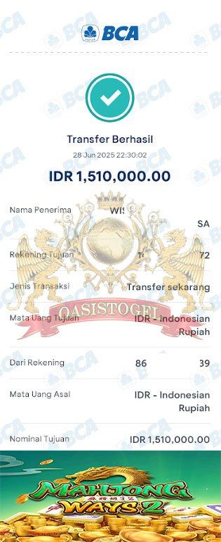 BUKTI JACKPOT OASISTOGEL