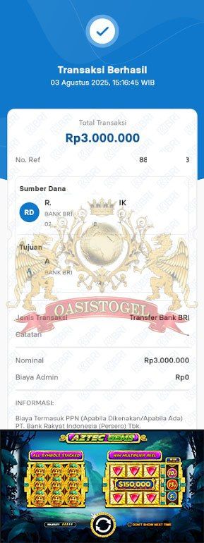 BUKTI JACKPOT OASISTOGEL