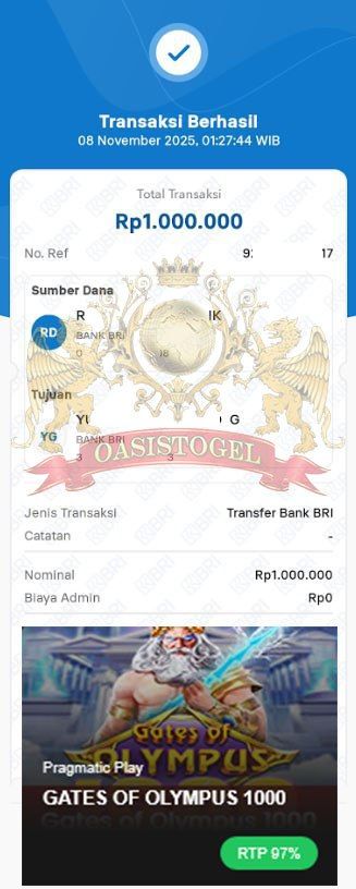 BUKTI JACKPOT OASISTOGEL