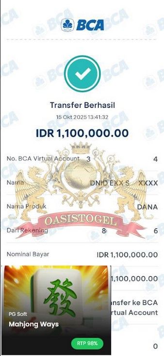 BUKTI JACKPOT OASISTOGEL
