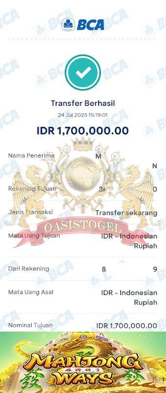 BUKTI JACKPOT OASISTOGEL