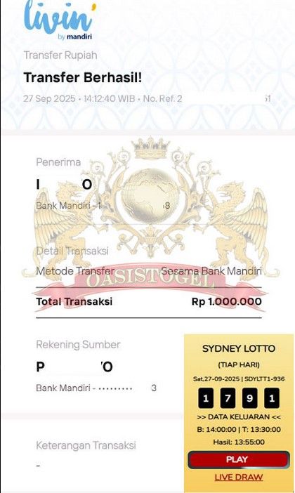 BUKTI JACKPOT OASISTOGEL